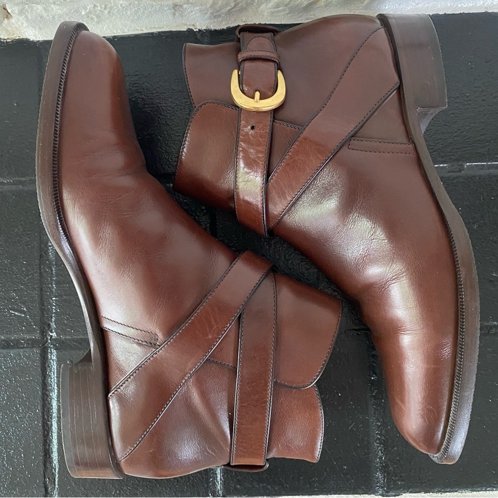 BALLY Women's Brown Leather Ankle Boots (Used in Great Condition) US 8.5